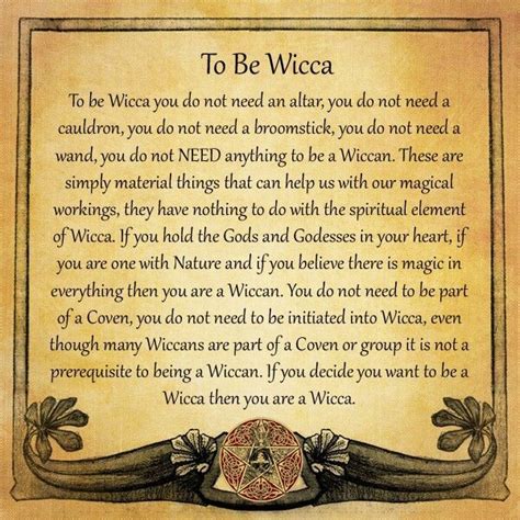 What do wiccans hold to be true